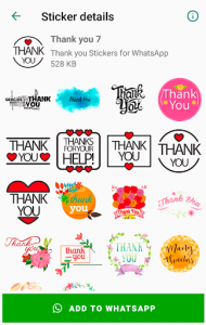 اسکرین شات برنامه Thank You Stickers for WhatsApp - WAStickerApps 🙏 6