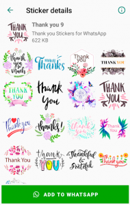 اسکرین شات برنامه Thank You Stickers for WhatsApp - WAStickerApps 🙏 7