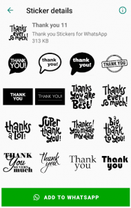 اسکرین شات برنامه Thank You Stickers for WhatsApp - WAStickerApps 🙏 8