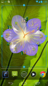 اسکرین شات برنامه Serene flower clock HD widget 3