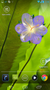 اسکرین شات برنامه Serene flower clock HD widget 1