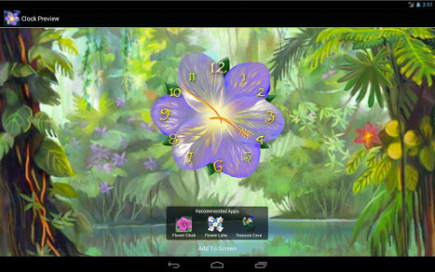 اسکرین شات برنامه Serene flower clock HD widget 5