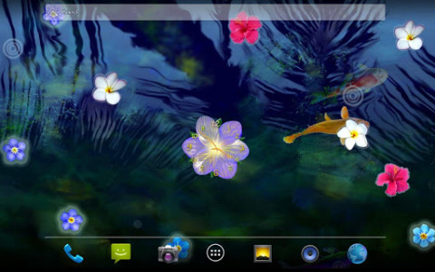 اسکرین شات برنامه Serene flower clock HD widget 6