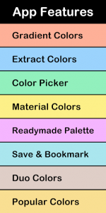 اسکرین شات برنامه Material Design Color Palettes : Extract, Picker 1