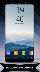 اسکرین شات برنامه Galaxy Note8 Digital Clock Widget 2