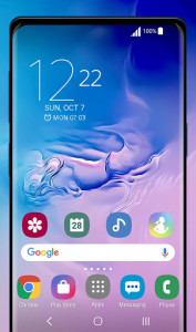 اسکرین شات برنامه Galaxy S10 blue-rose | Xperia™ Theme 1