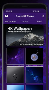 اسکرین شات برنامه Galaxy S9 purple Theme 2