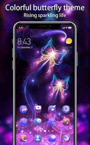 اسکرین شات برنامه Colorful Shining Butterfly Theme for Galaxy M20 7