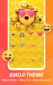 اسکرین شات برنامه Cute Funny Emoji Themes 2