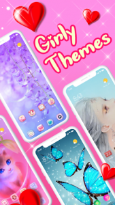 اسکرین شات برنامه Girly Themes HD Wallpapers 3D icon packs 1