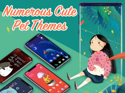 اسکرین شات برنامه Cute Pets Themes - customized cat&doggy Wallpapers 7