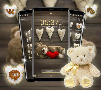 اسکرین شات برنامه Teddy Bear Launcher Theme 3