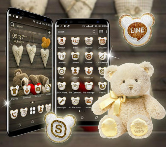 اسکرین شات برنامه Teddy Bear Launcher Theme 2