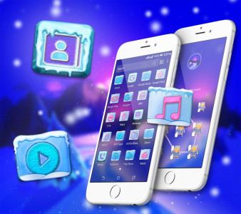 اسکرین شات برنامه Winter Ice Launcher Theme 4