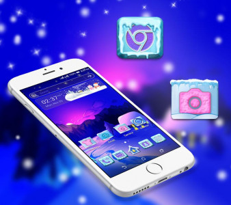 اسکرین شات برنامه Winter Ice Launcher Theme 1