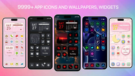 اسکرین شات برنامه BeautyTheme: Icons & Widgets 1