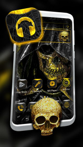 اسکرین شات برنامه Golden Skull Launcher Theme 1