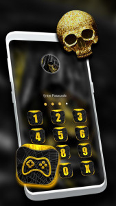 اسکرین شات برنامه Golden Skull Launcher Theme 5