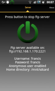 اسکرین شات 2 برنامه Ftp Server