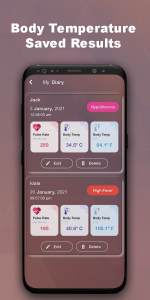 اسکرین شات برنامه Thermometer For Fever Diary 6