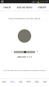 اسکرین شات برنامه Ring Sizer App - Measure Your Ring on the Phone 2