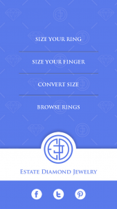اسکرین شات برنامه Ring Sizer App - Measure Your Ring on the Phone 1