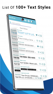 اسکرین شات برنامه Blue Words, Stylish Fonts text 1