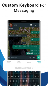 اسکرین شات برنامه Blue Words, Stylish Fonts text 4