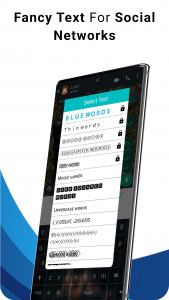 اسکرین شات برنامه Blue Words, Stylish Fonts text 3