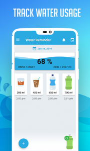 اسکرین شات برنامه Drink Water Reminder: Water Tracker, Alarm app 6