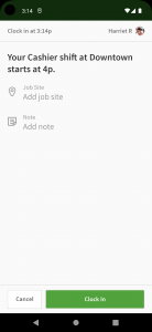 اسکرین شات 3 برنامه Time Clock Terminal