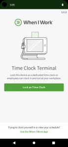 اسکرین شات 1 برنامه Time Clock Terminal