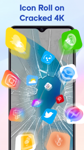 اسکرین شات 2 برنامه Rolling Icon: 3D Wallpaper