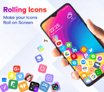 اسکرین شات برنامه Rolling Icon: 3D Wallpaper 1