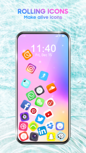 اسکرین شات برنامه Rolling Icon: 3D Wallpaper 3