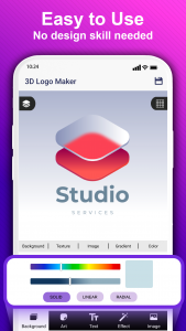 اسکرین شات برنامه 3D Logo Maker and Logo Creator 3