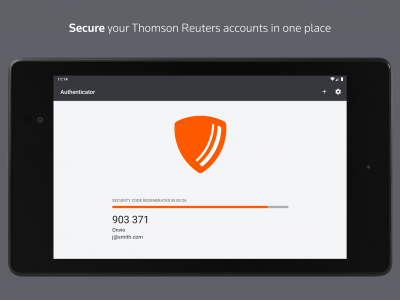 اسکرین شات برنامه Thomson Reuters Authenticator 3