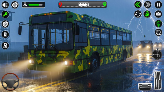 اسکرین شات 5 بازی Army Bus Transporter Coach Fun