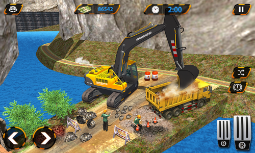 اسکرین شات بازی Tunnel Construction Crane Game 2