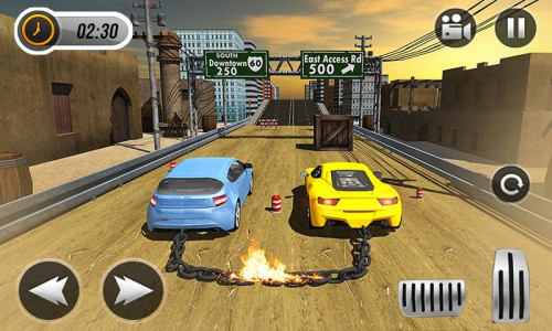 اسکرین شات بازی Chained Cars 3D Racing Game 2