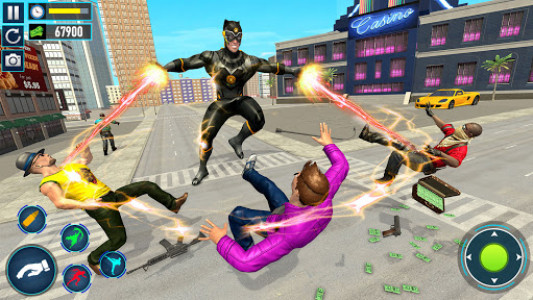 اسکرین شات برنامه Flying Police Rope Hero Robot Crime City War 2