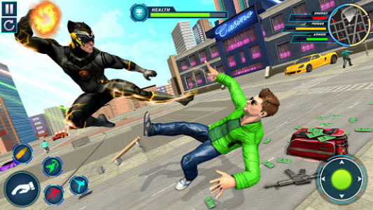 اسکرین شات برنامه Flying Police Rope Hero Robot Crime City War 3