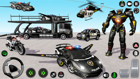 اسکرین شات 1 بازی Police Helicopter Car Games 3D