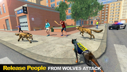 اسکرین شات بازی Police Dog VS Wild Wolf Attack Survival City 4
