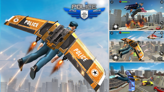 اسکرین شات برنامه Flying Jetpack Hero:Miami Gangster Crime Simulator 4