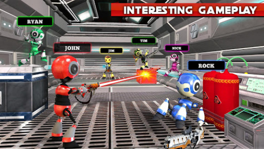 اسکرین شات برنامه Futuristic Robot Gang Beasts Free:Fight Party Game 1