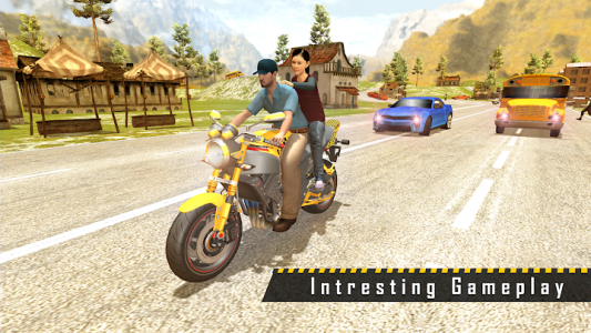 اسکرین شات برنامه Sports Bike Taxi Sim 3D - Free Taxi Driving Games 3
