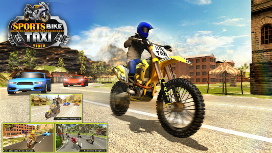 اسکرین شات برنامه Sports Bike Taxi Sim 3D - Free Taxi Driving Games 5
