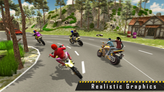 اسکرین شات برنامه Sports Bike Taxi Sim 3D - Free Taxi Driving Games 2