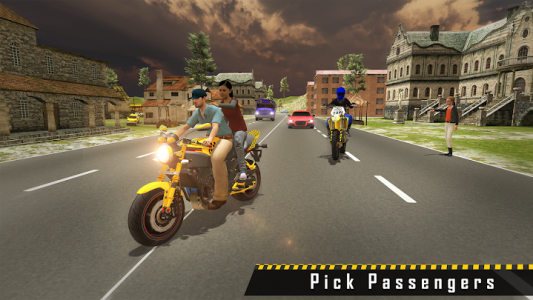اسکرین شات برنامه Sports Bike Taxi Sim 3D - Free Taxi Driving Games 4
